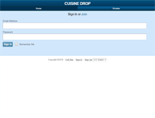 Tablet Screenshot of cuisinedrop.com